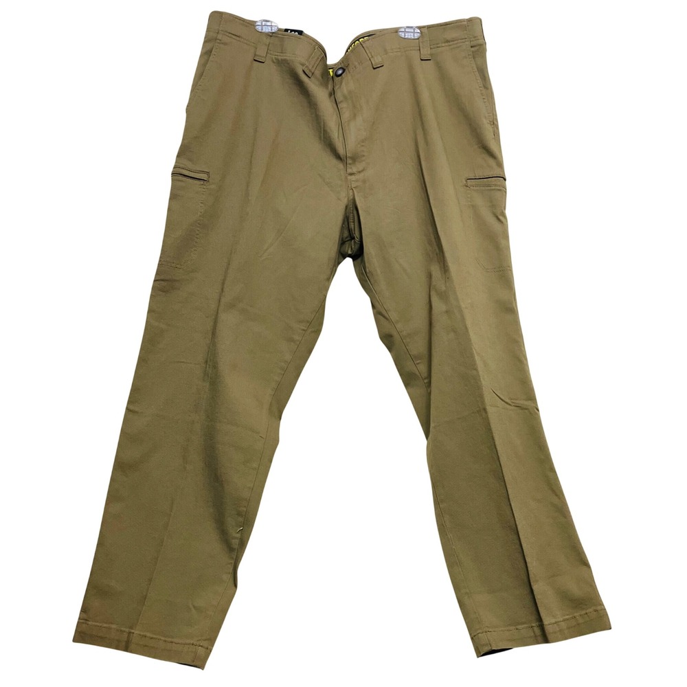 Lee Cargo Pants Mens 48x32 Brown New Extreme Comfort Straight Fit Performance
